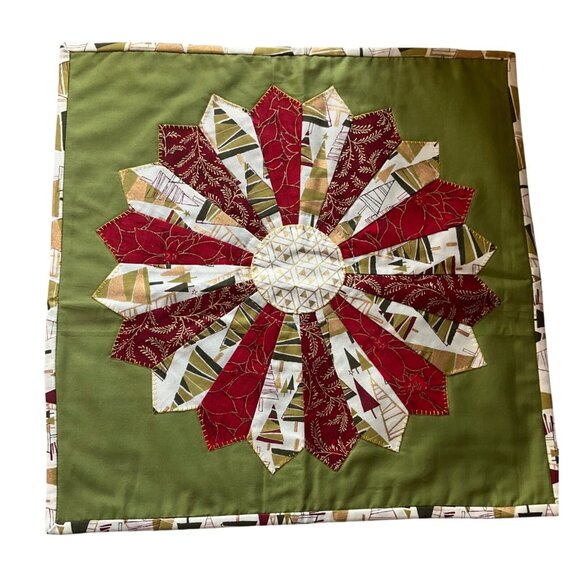 Handmade Christmas Quilted Patchwork Placemats Set Lot Of 4 Each Unique Design - Picture 6 of 10